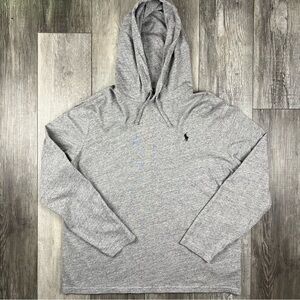 Polo Ralph Lauren Gray Lightweight Hooded Long Sleeve Pullover Hoodie Size XL